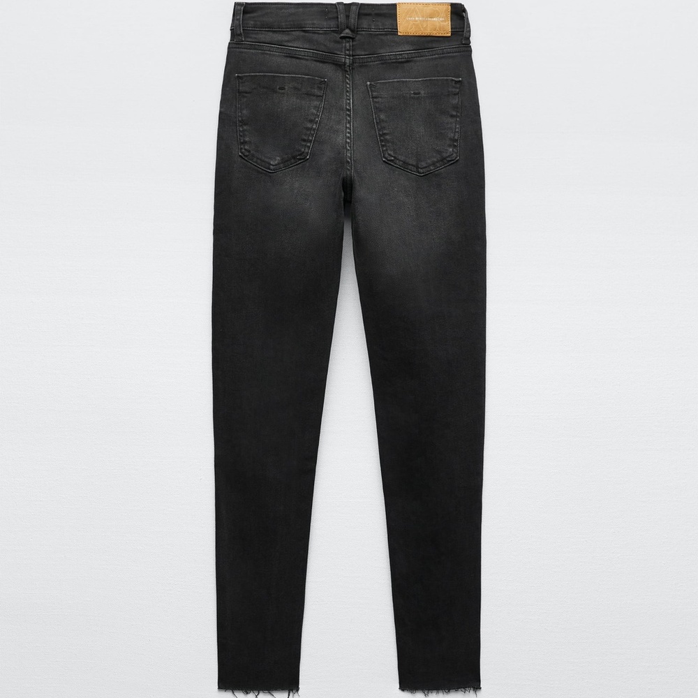 Zara Black Mid Rise Skinny Fit Z1975 - Picture 3 of 7